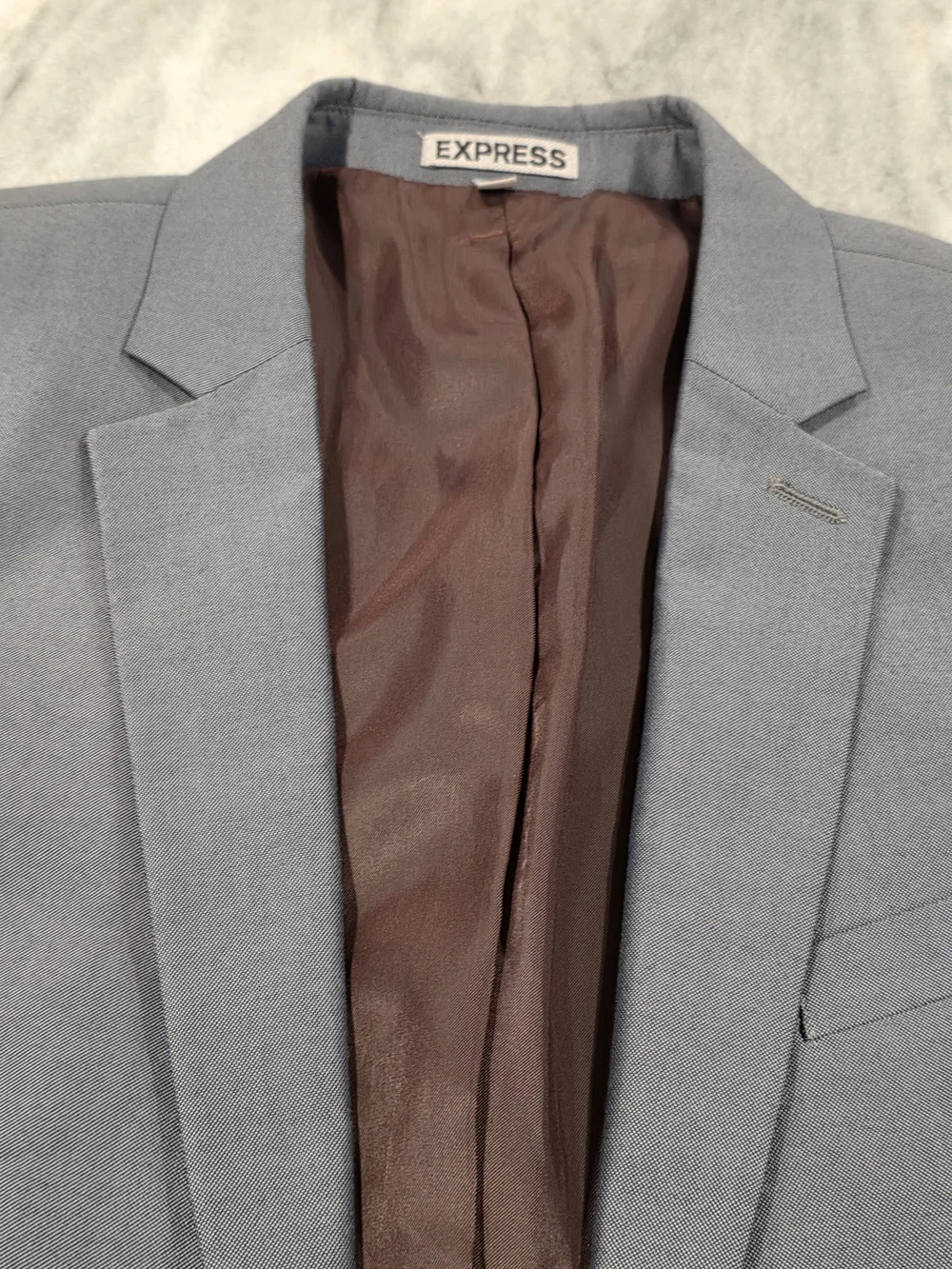 42R Men's Express Photographer Blazer 100% Cotton Slim Fit Gray Sport Coat
